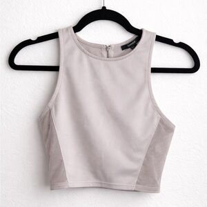 Forever 21 Light Gray Sleeveless Crop Top
